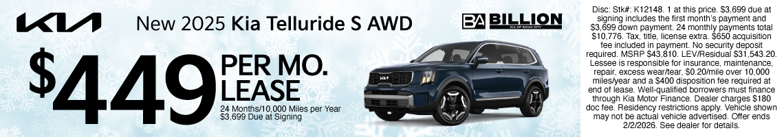26JAN_BKSC_LEASE_NEW 2025 KIA TELLURIDE S