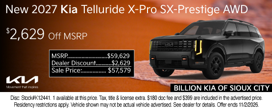 26OCT_BKSC_NEW 2027 KIA TELLURIDE X-PRO SX-PRESTIGE