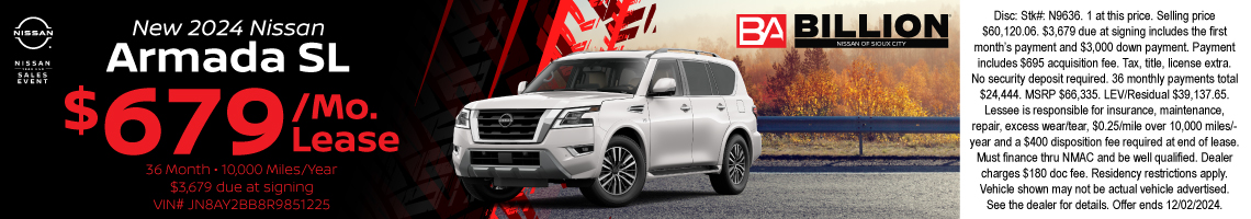 New 2024 Nissan Armada SL