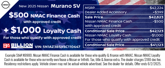25MAY_BNSC_NEW 2025 NISSAN MURANO SV