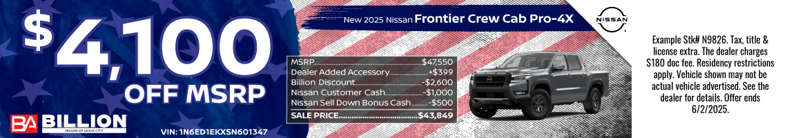 New 2025 Nissan Frontier PRO-4X