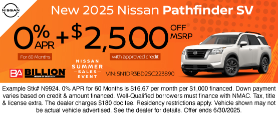 25JUN_BNSC_NEW 2025 NISSAN PATHFINDER SV
