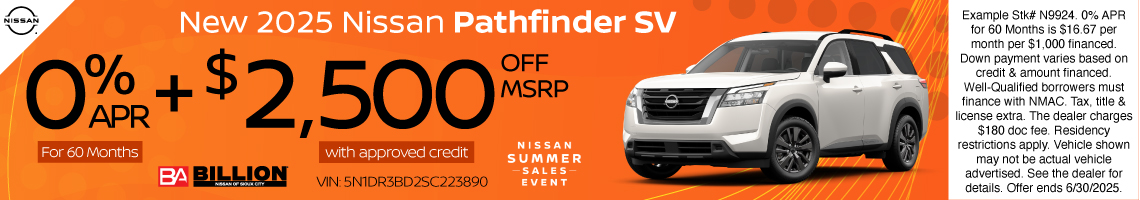25JUN_BNSC_NEW 2025 NISSAN PATHFINDER SV