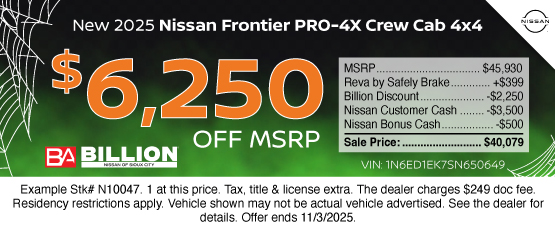25OCT_BNSC_NEW 2025 NISSAN FRONTIER PRO-4X