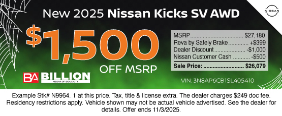 25OCT_BNSC_NEW 2025 NISSAN KICKS SV