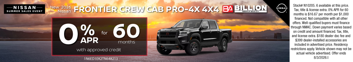 26JUL_BNSC_NEW 2026 NISSAN FRONTIER CREW CAB PRO-4X