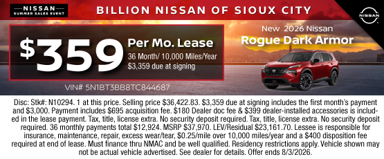 26JUL_BNSC_LEASE_NEW 2026 NISSAN ROGUE DARK ARMOR