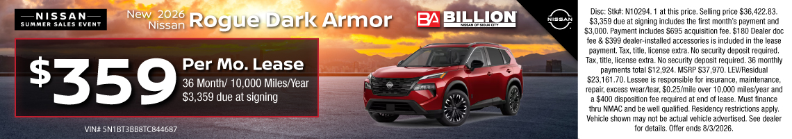 26JUL_BNSC_LEASE_NEW 2026 NISSAN ROGUE DARK ARMOR