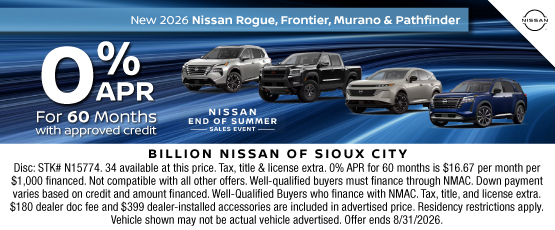 26AUG_BNSC_NEW 2026 NISSAN ROGUE, FRONTIER, MURANO & PATHFINDER