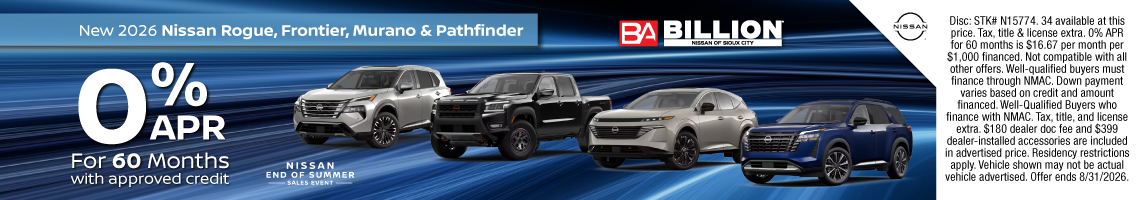 26AUG_BNSC_NEW 2026 NISSAN ROGUE, FRONTIER, MURANO & PATHFINDER