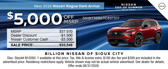 26AUG_BNSC_NEW 2026 NISSAN ROGUE DARK ARMOR