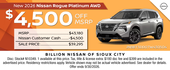 26SEP_BNSC_NEW 2026 NISSAN ROGUE PLATINUM