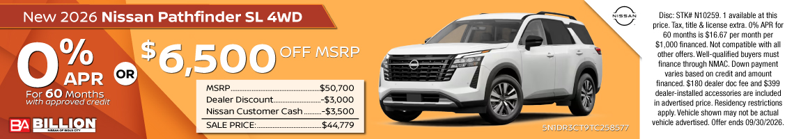 26SEP_BNSC_NEW 2026 NISSAN PATHFINDER SL