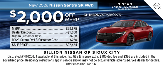 26AUG_BNSC_NEW 2026 NISSAN SENTRA SR