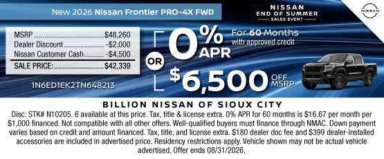 26AUG_BNSC_NEW 2026 NISSAN FRONTIER PRO-4X
