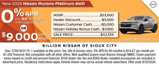 26SEP_BNSC_NEW 2026 NISSAN MURANO PLATINUM