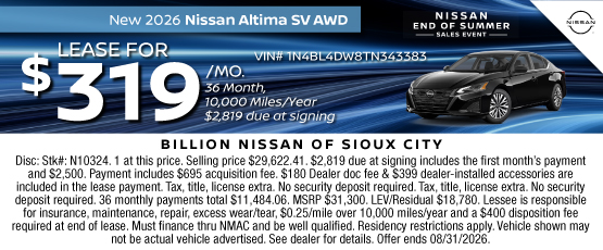 26AUG_BNSC_LEASE_NEW 2026 NISSAN ALTIMA SV