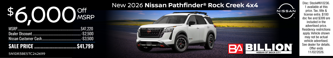 26OCT_BNSC_NEW 2026 NISSAN PATHFINDER ROCK CREEK