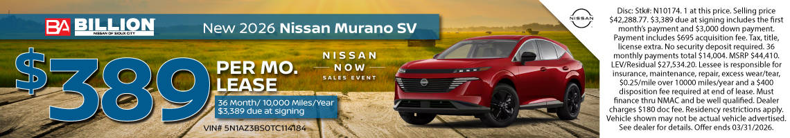 26MAR_BNSC_LEASE_NEW 2026 NISSAN MURANO SV