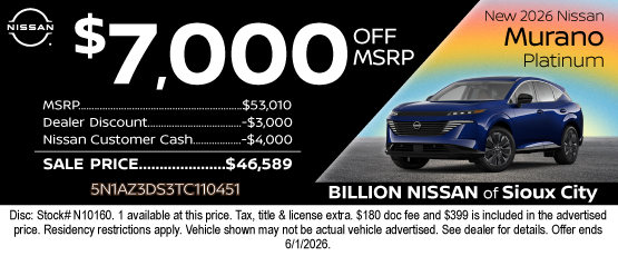 26MAY_BNSC_MSRP_NEW 2026 NISSAN MURANO PLATINUM