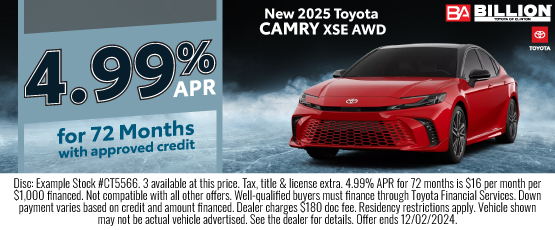 24NOV_BTYC_NEW 2025 TOYOTA CAMRY XSE