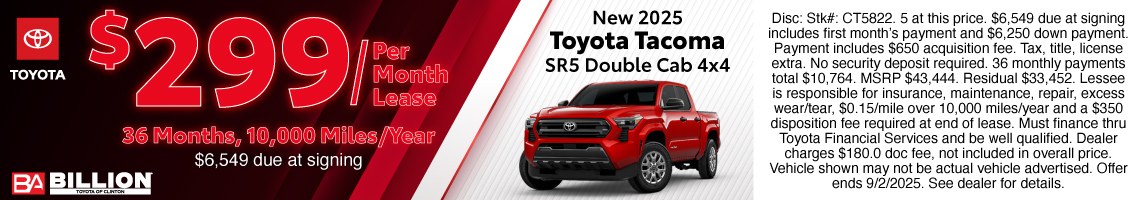25AUG_BTYC_LEASE_NEW 2025 TOYOTA TACOMA SR5 DBL