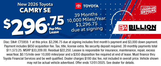 25NOV_BTYC_LEASE_NEW 2026 TOYOTA CAMRY SE