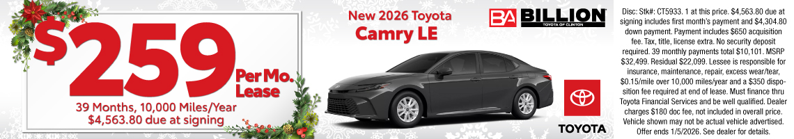 25DEC_BTYC_NEW 2026 TOYOTA CAMRY LE