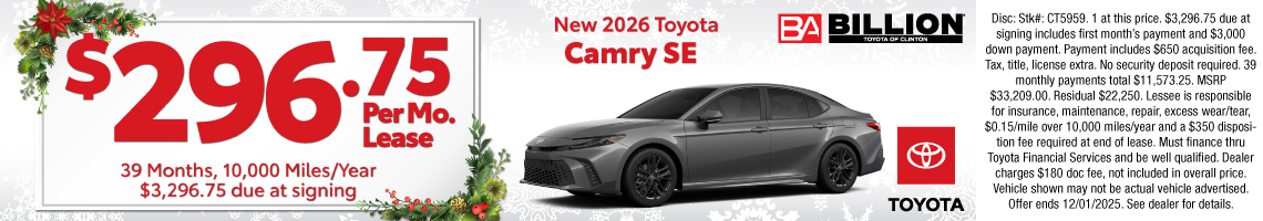 25DEC_BTYC_NEW 2026 TOYOTA CAMRY SE