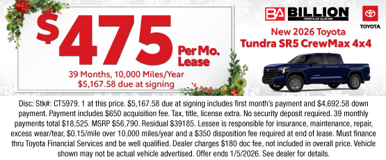 25DEC_BTYC_NEW 2026 TOYOTA TUNDRA SR5 CREWMAX