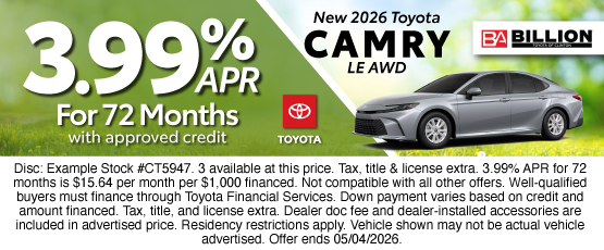 26APR_BTYC_NEW 2026 TOYOTA CAMRY LE