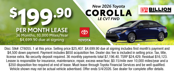 26APR_BTYC_LEASE_NEW 2026 TOYOTA COROLLA LE