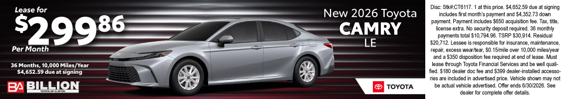 26JUN_BTYC_LEASE_NEW 2026 TOYOTA CAMRY LE
