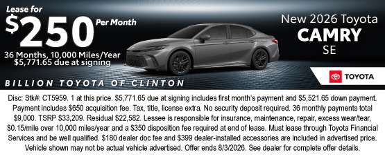 26JUL_BTYC_LEASE_NEW 2026 TOYOTA CAMRY SE
