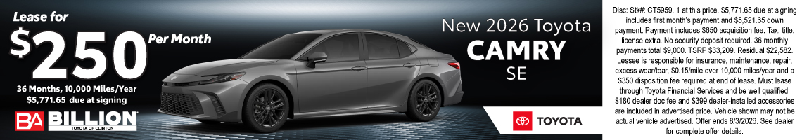 26JUL_BTYC_LEASE_NEW 2026 TOYOTA CAMRY SE