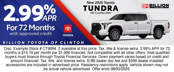 26JUL_BTYC_NEW 2026 TOYOTA TUNDRA SR5 CREWMAX