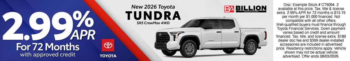 26JUL_BTYC_NEW 2026 TOYOTA TUNDRA SR5 CREWMAX