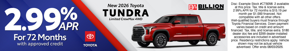 26JUL_BTYC_NEW 2026 TOYOTA TUNDRA LIMITED CREWMAX