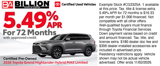 26SEP_BTYC_CERTIFIED_2026 TOYOTA GRAND HIGHLANDER HYBRID MAX LIMITED
