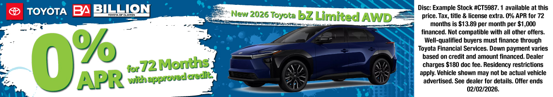 26JAN_BTYC_NEW 2026 TOYOTA BZ LIMITED