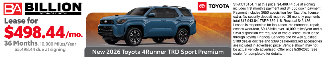 New 2026 Toyota 4Runner TRD Sport Premium