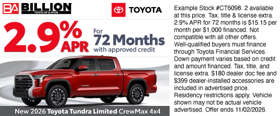 26OCT_BTYC_NEW 2026 TOYOTA TUNDRA LIMITED CREWMAX