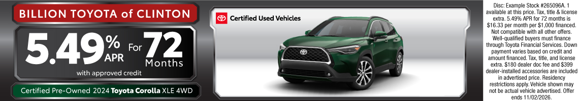 26OCT_BTYC_CERTIFIED_2024 TOYOTA COROLLA CROSS XLE