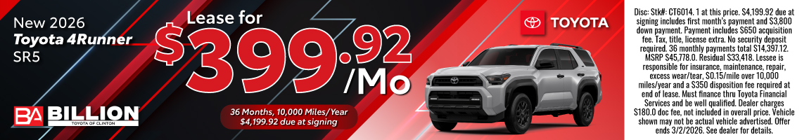 26FEB_BTYC_LEASE_NEW 2026 TOYOTA 4RUNNER SR5