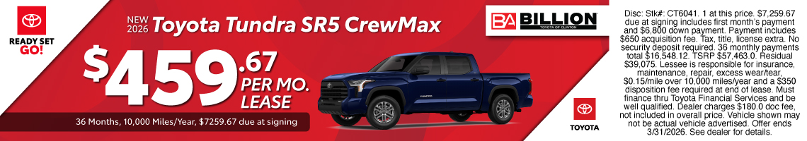 New 2026 Toyota Tundra 4WD SR5