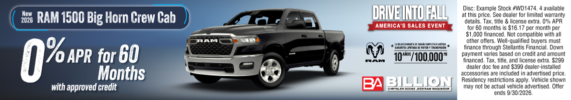 26SEP_BWC_APR_NEW 2026 RAM 1500 BIG HORN CREW CAB