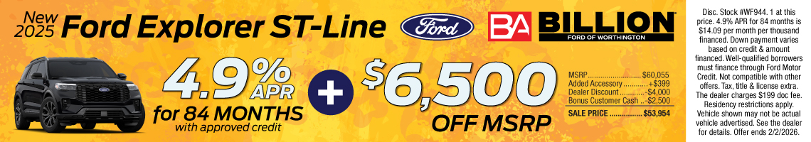 New 2025 Ford Explorer ST-Line