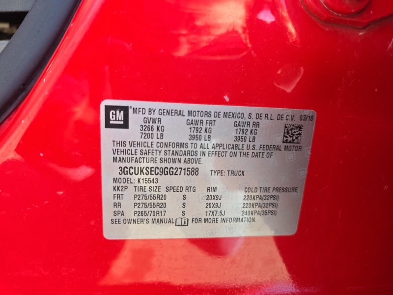 2016 Chevrolet Silverado 1500