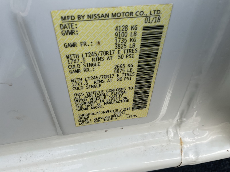 2018 Nissan NV Cargo