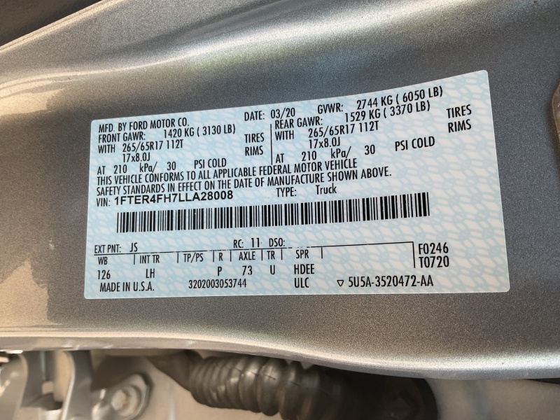 2020 Ford Ranger